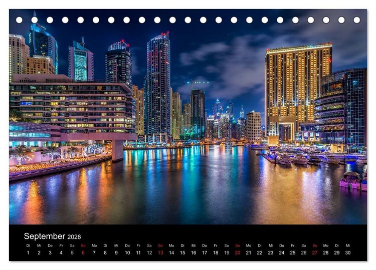 Produktbild: Dubai in Bildern (Tischkalender 2026 DIN A5 quer), CALVENDO Monatskalender