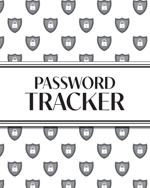 Produktbild: XL Large Print Password Tracker (Lock Shield Gray)