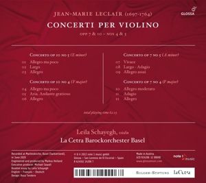 Produktbild: Leclair: Concerti Per Violino