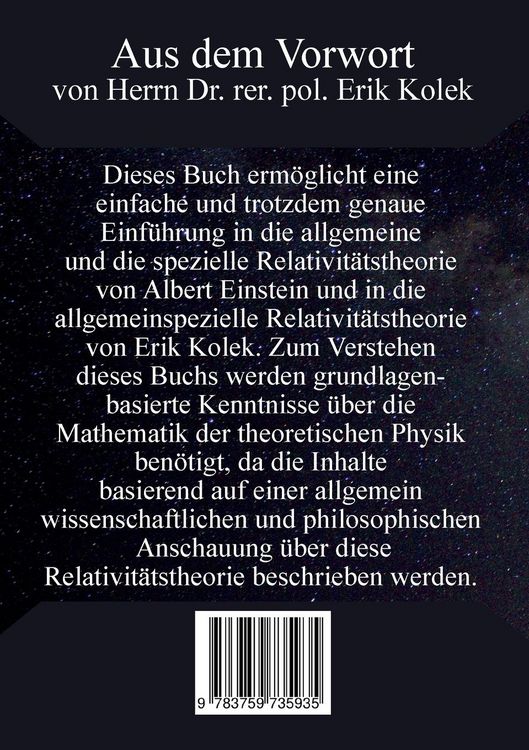 Produktbild: &Uuml;ber die allgemeine, die spezielle und die allgemeinspezielle Relativit&auml;tstheorie