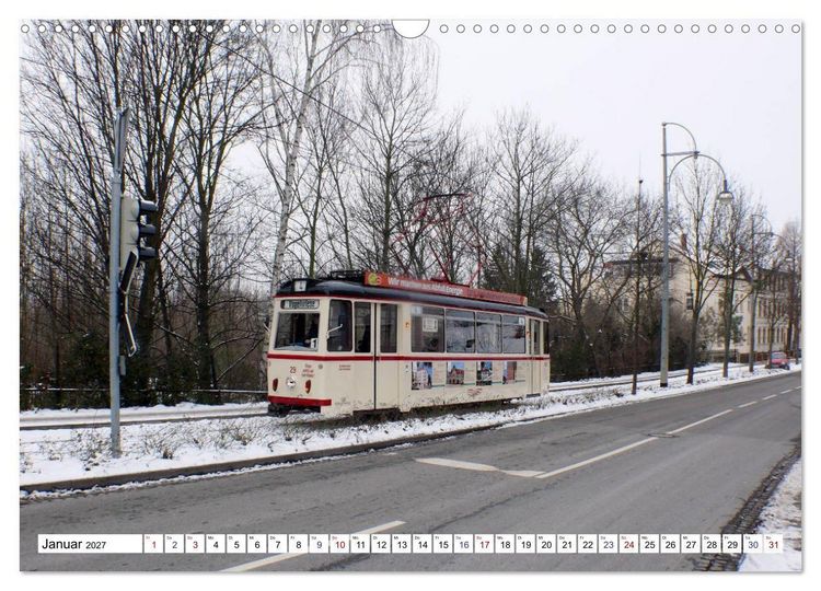 Produktbild: LOWA-Stra&szlig;enbahnen Naumburg-Gera-Sta&szlig;furt-Frankfurt/Oder (Wandkalender 2027 DIN A3 quer), CALVENDO Monatskalender