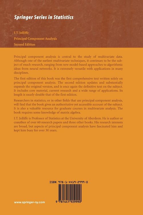 Produktbild: Principal Component Analysis