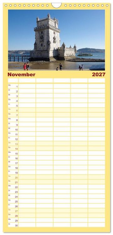 Produktbild: Familienplaner 2027 - Reisen ans Meer mit 5 Spalten (Wandkalender, 21 x 45 cm) CALVENDO