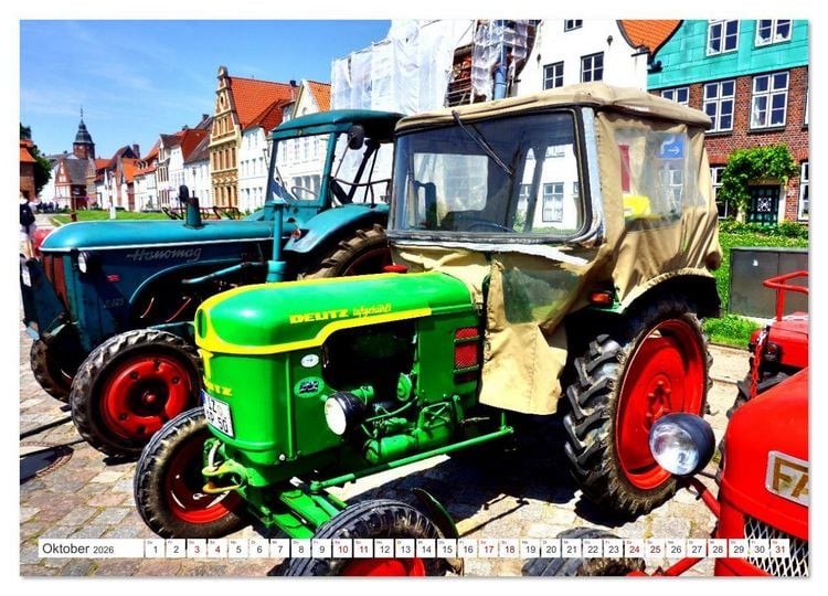 Produktbild: TRECKER PARADE - Historische Traktoren in Gl&uuml;ckstadt an der Elbe (Wandkalender 2026 DIN A4 quer), CALVENDO Monatskalender