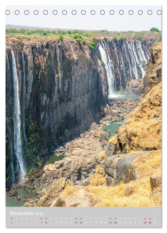 Produktbild: Gigantische Victoria Falls (Tischkalender 2026 DIN A5 hoch), CALVENDO Monatskalender