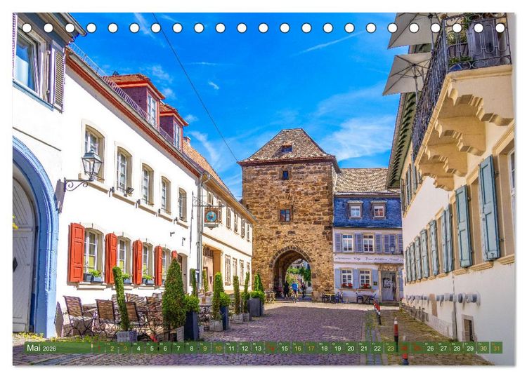 Produktbild: Ein Bummel durch die romantischen Gassen von Freinsheim in der Pfalz (Tischkalender 2026 DIN A5 quer), CALVENDO Monatskalender