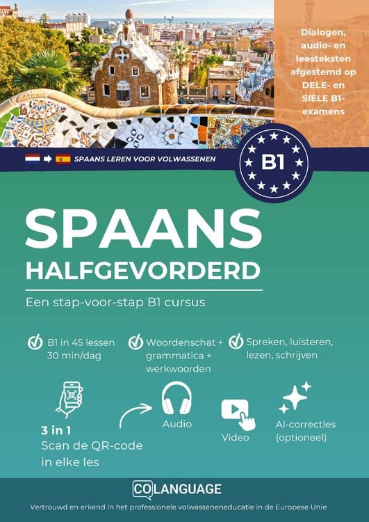 Produktbild: Spaans B1 halfgevorderd. Een stap-voor-stap B1 cursus