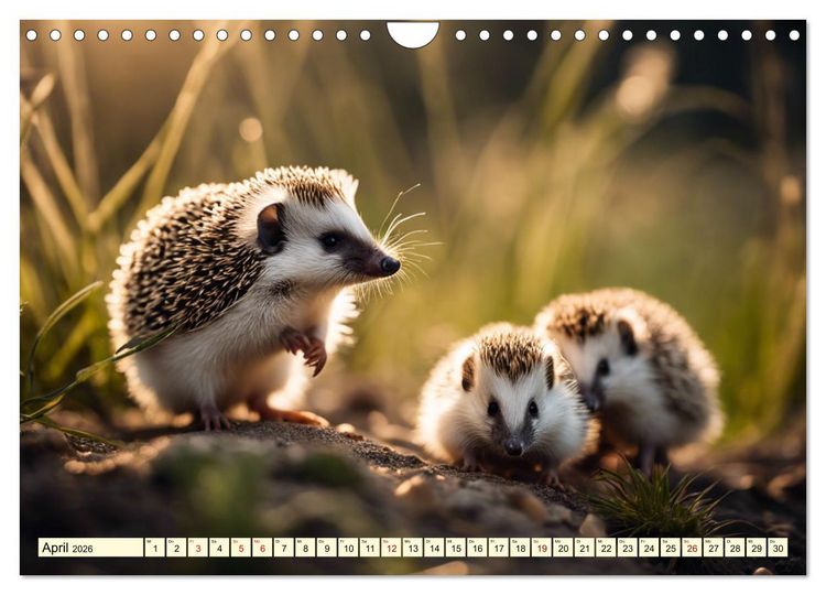 Produktbild: Igel - Wildtier des Jahres 2024 (Wandkalender 2026 DIN A4 quer), CALVENDO Monatskalender