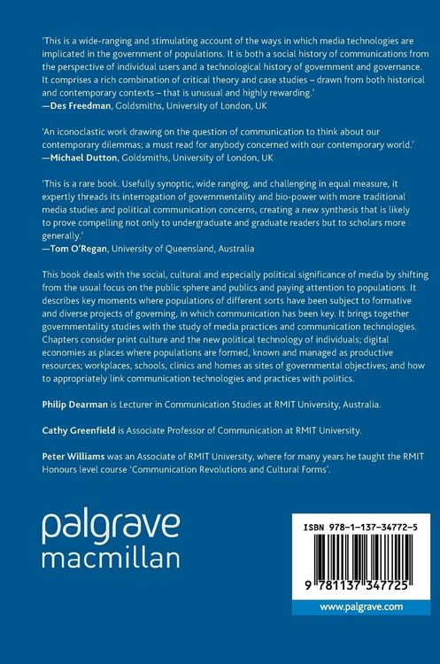 Produktbild: Media and the Government of Populations