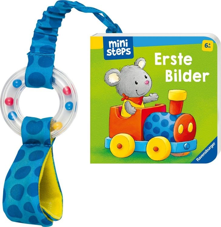 Produktbild: Ministeps: Mein buntes Rassel-Buggybuch: Erste Bilder