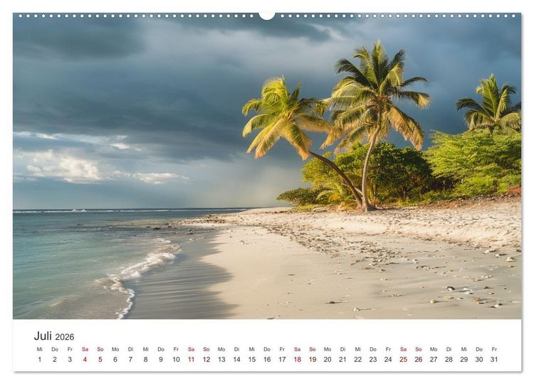 Produktbild: Gestrandet - Ein Jahr auf Robinsons Insel (hochwertiger Premium Wandkalender 2026 DIN A2 quer), Kunstdruck in Hochglanz