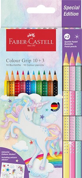 Produktbild: Faber-Castell Buntstifte Colour Grip Einhorn 10+3