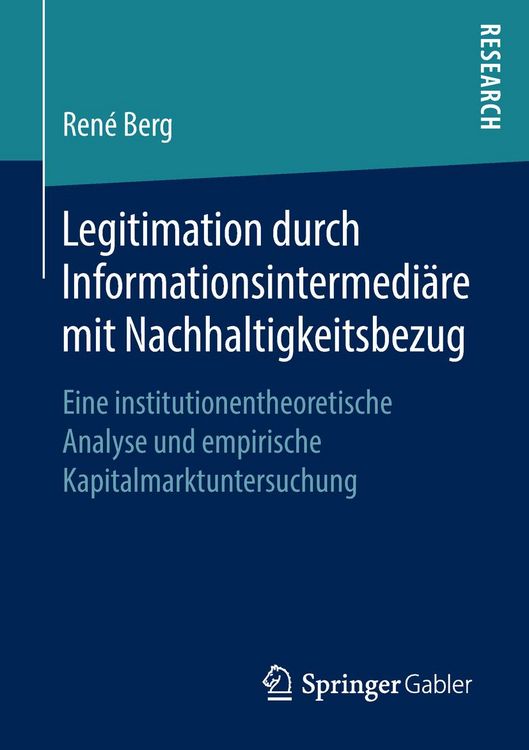 Produktbild: Legitimation durch Informationsintermedi&auml;re mit Nachhaltigkeitsbezug