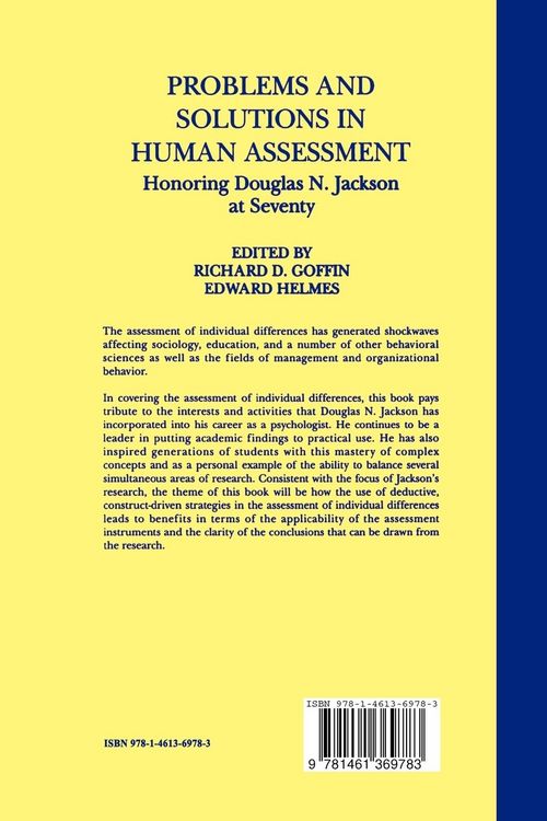 Produktbild: Problems and Solutions in Human Assessment