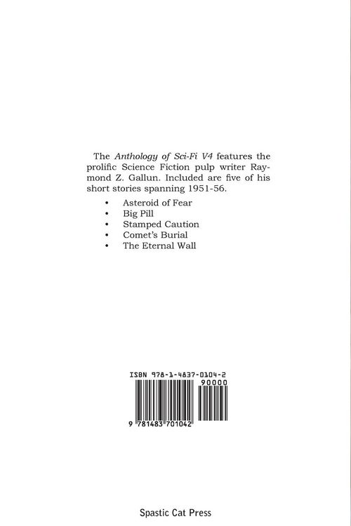 Produktbild: Anthology of Sci-Fi V4, the Pulp Writers - Raymond Z. Gallun