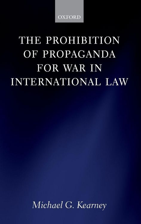 Produktbild: Prohibition of Propaganda for War in International Law