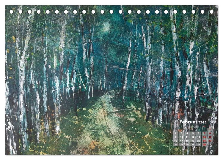 Produktbild: Landschaften in Acryl & Aquarell (Tischkalender 2026 DIN A5 quer), CALVENDO Monatskalender
