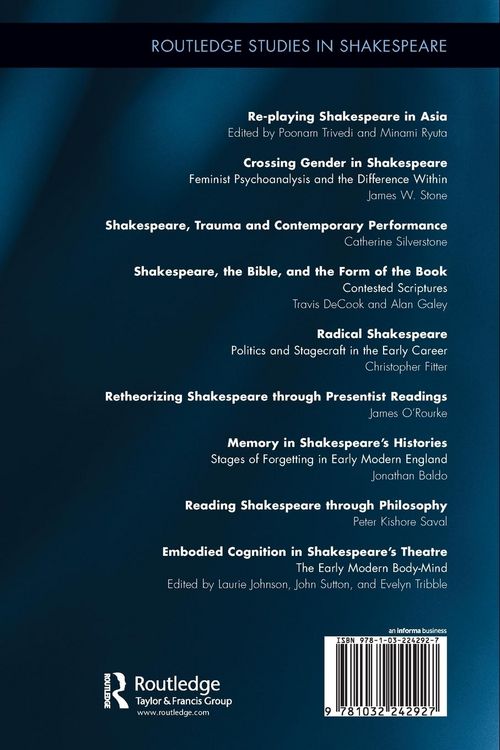 Produktbild: Embodied Cognition and Shakespeare's Theatre