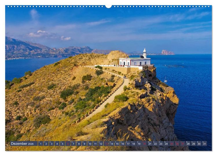 Produktbild: Costa Blanca - Die wei&szlig;e K&uuml;ste Spaniens (Wandkalender 2026 DIN A2 quer), CALVENDO Monatskalender