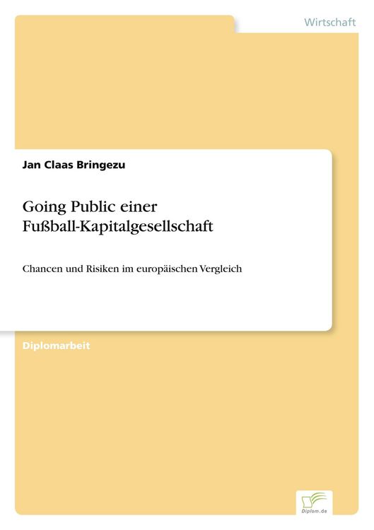Produktbild: Going Public einer Fu&szlig;ball-Kapitalgesellschaft