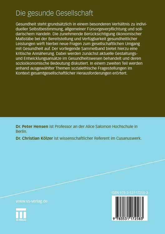 Produktbild: Die gesunde Gesellschaft