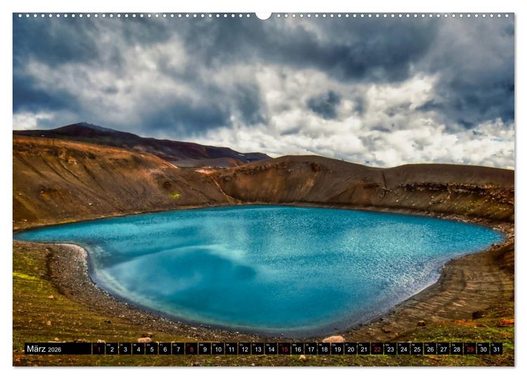 Produktbild: Eine Rundreise durch Island (Wandkalender 2026 DIN A2 quer), CALVENDO Monatskalender