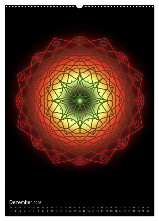Produktbild: Mandala-Kalender 2026 (hochwertiger Premium Wandkalender 2026 DIN A2 hoch), Kunstdruck in Hochglanz