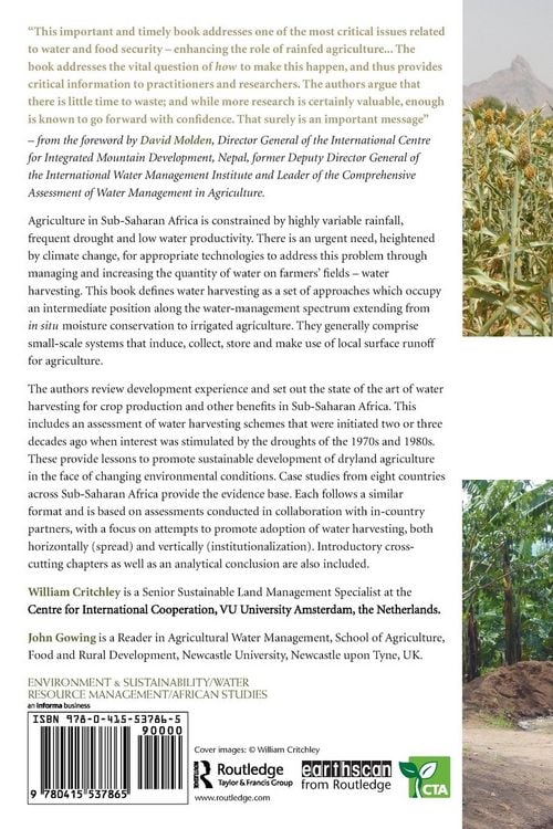 Produktbild: Water Harvesting in Sub-Saharan Africa