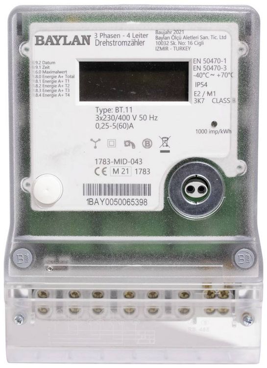 Produktbild: Counttec BT11 BT11 Drehstromz&auml;hler digital 60A MID-konform: Ja 1St.