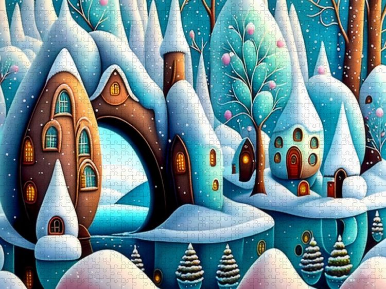 Produktbild: CALVENDO Puzzle Ein Wintertag | 1000 Teile Lege-Gr&ouml;&szlig;e 64x48cm Foto-Puzzle f&uuml;r gl&uuml;ckliche Stunden