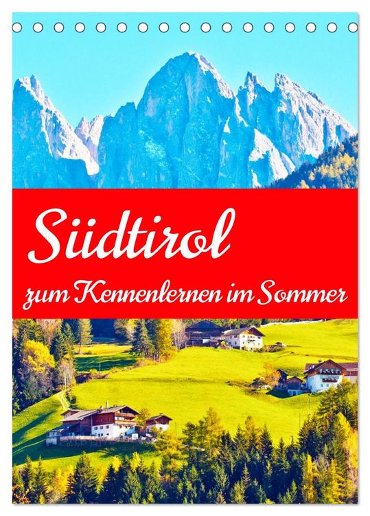 Produktbild: S&uuml;dtirol zum Kennenlernen im Sommer (Tischkalender 2026 DIN A5 hoch), CALVENDO Monatskalender