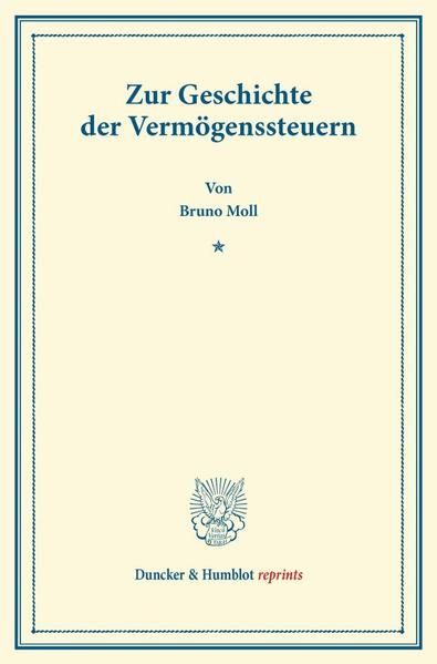 Produktbild: Zur Geschichte der Verm&ouml;genssteuern.