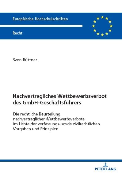 Produktbild: Nachvertragliches Wettbewerbsverbot des GmbH-Gesch&auml;ftsf&uuml;hrers