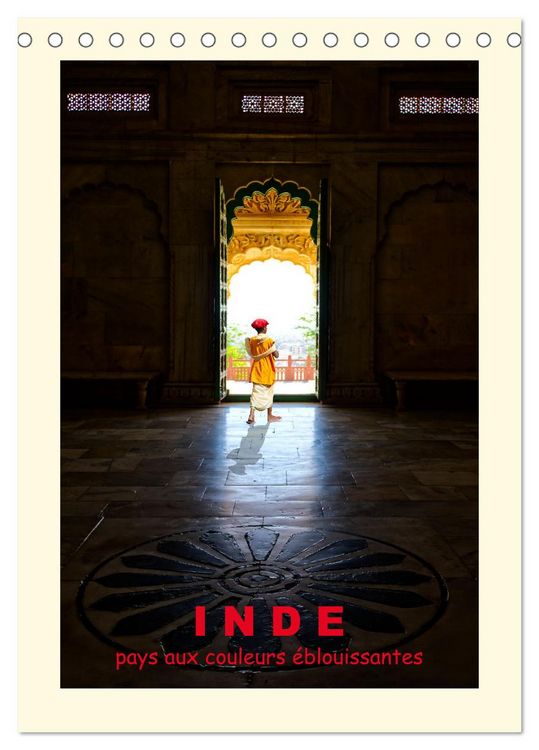 Produktbild: INDE pays aux couleurs &eacute;blouissantes (Calendrier de bureau 2026 DIN A5 horizontal), CALVENDO calendrier mensuel