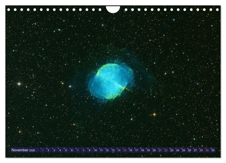 Produktbild: Galaxien, Sterne und Nebel: Leuchten aus dem All (Wandkalender 2026 DIN A4 quer), CALVENDO Monatskalender
