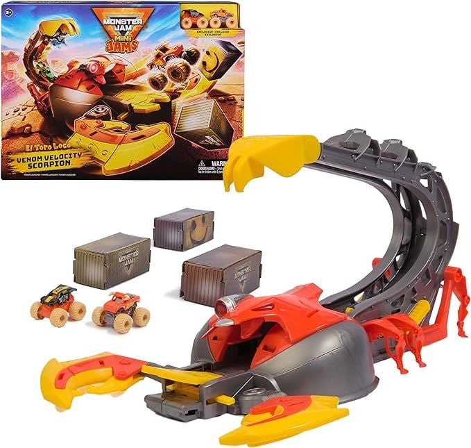 Produktbild: Monster Jam, El Toro Loco s Venom Velocity Scorpion-Spielset, Rampenkatapult