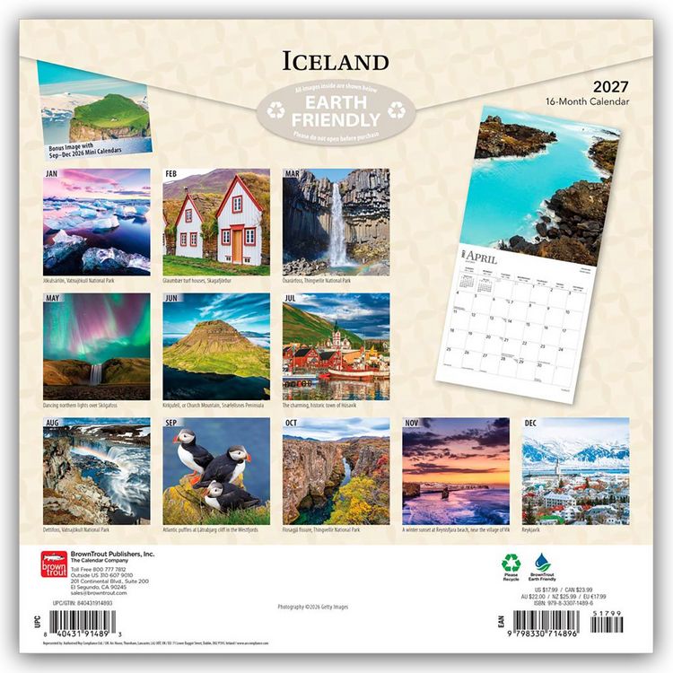 Produktbild: Iceland &ndash; Island 2027 &ndash; 16-Monatskalender