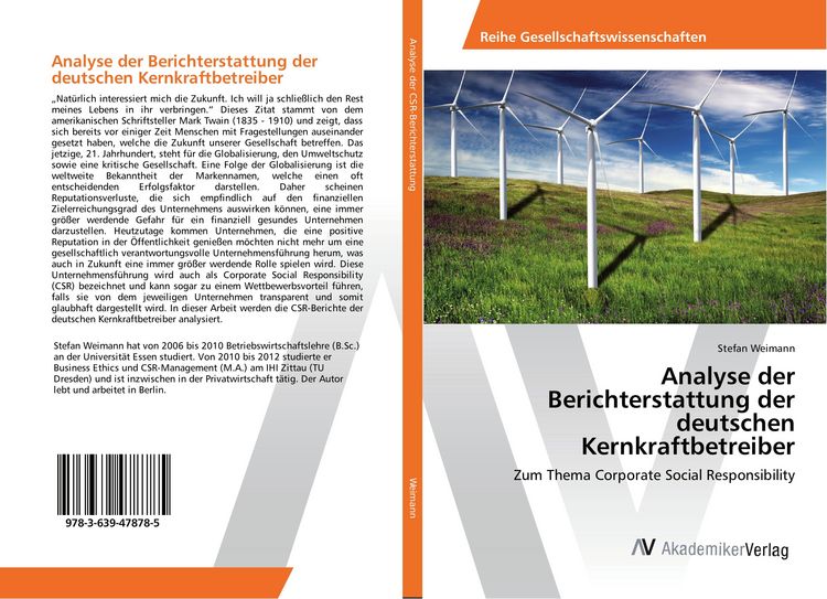 Produktbild: Analyse der Berichterstattung der deutschen Kernkraftbetreiber