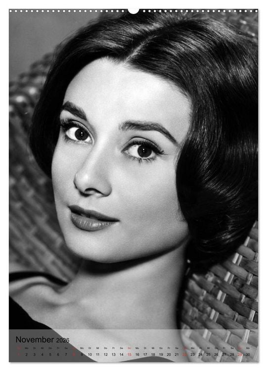 Produktbild: Hollywood-Diva - Audrey Hepburn (hochwertiger Premium Wandkalender 2026 DIN A2 hoch), Kunstdruck in Hochglanz