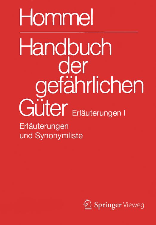 Produktbild: Handbuch der gefährlichen Güter. Erläuterungen I