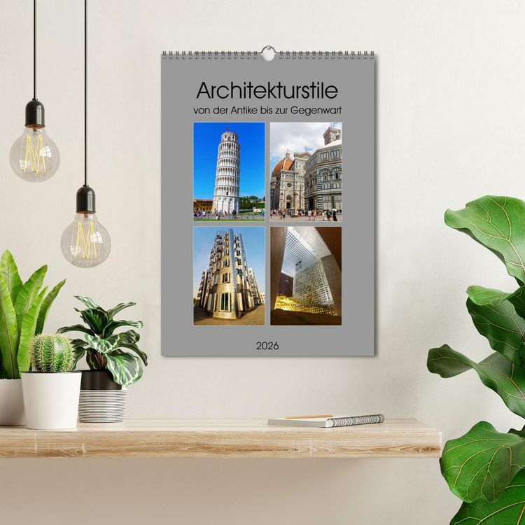 Produktbild: Architekturstile von der Antike bis zur Gegenwart (Wandkalender 2026 DIN A3 hoch), CALVENDO Monatskalender