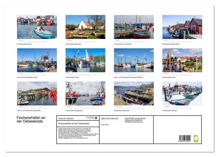 Produktbild: Fischereih&auml;fen an der Ostseek&uuml;ste (Wandkalender 2026 DIN A2 quer), CALVENDO Monatskalender