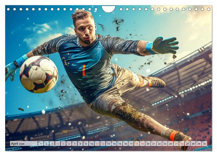 Produktbild: Fussball - Tormann in Aktion (Wandkalender 2026 DIN A4 quer), CALVENDO Monatskalender