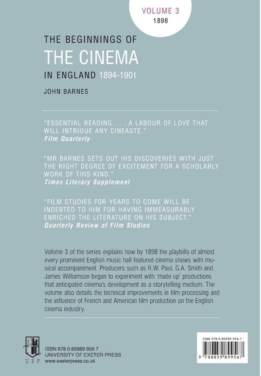 Produktbild: The Beginnings Of The Cinema In England,1894-1901
