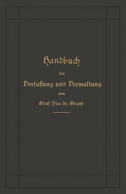Produktbild: Handbuch der Verfassung und Verwaltung in Preu&szlig;en und dem Deutschen Reiche
