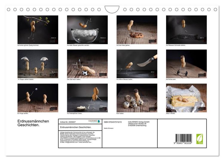 Produktbild: Erdnussm&auml;nnchen Geschichten. (Wandkalender 2026 DIN A4 quer), CALVENDO Monatskalender