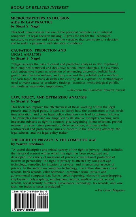Produktbild: Computer Power and Legal Language