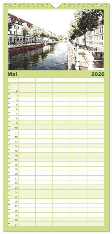 Produktbild: Familienplaner 2026 - Potsdam Kalender mit 5 Spalten (Wandkalender, 21 x 45 cm) CALVENDO
