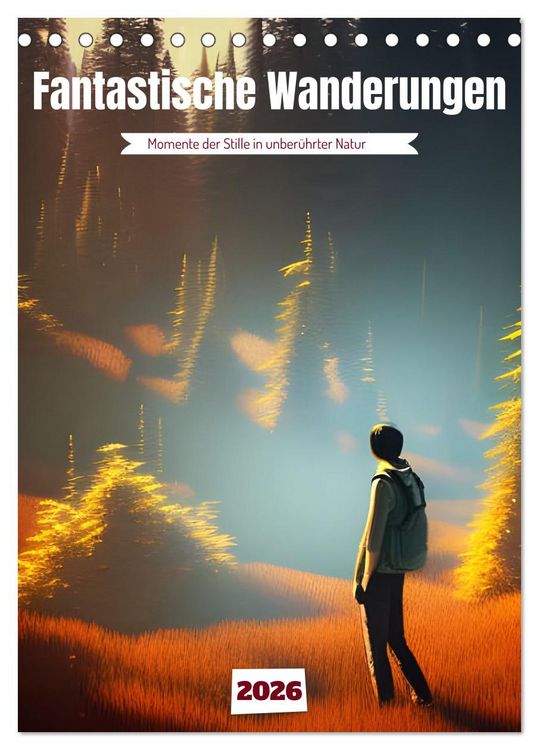 Produktbild: Fantastische Wanderungen (Tischkalender 2026 DIN A5 hoch), CALVENDO Monatskalender