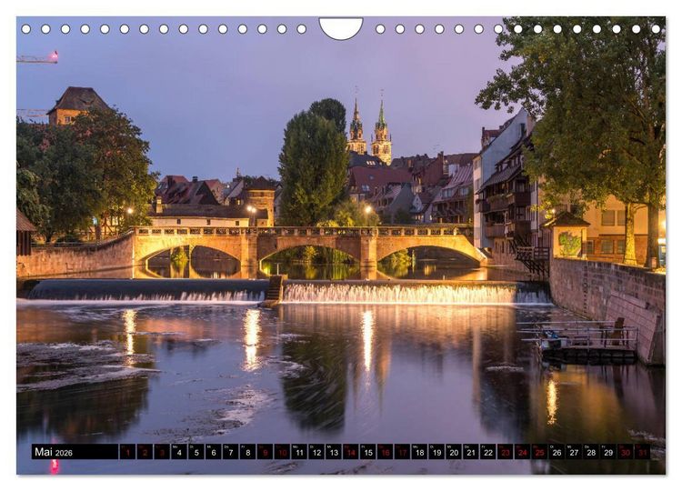 Produktbild: Wunderbares N&uuml;rnberg (Wandkalender 2026 DIN A4 quer), CALVENDO Monatskalender